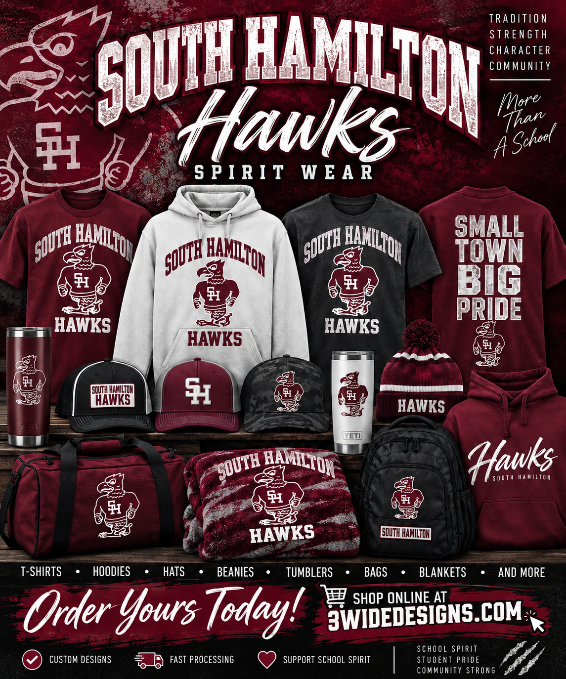 Hawks Custom Team T-Shirts