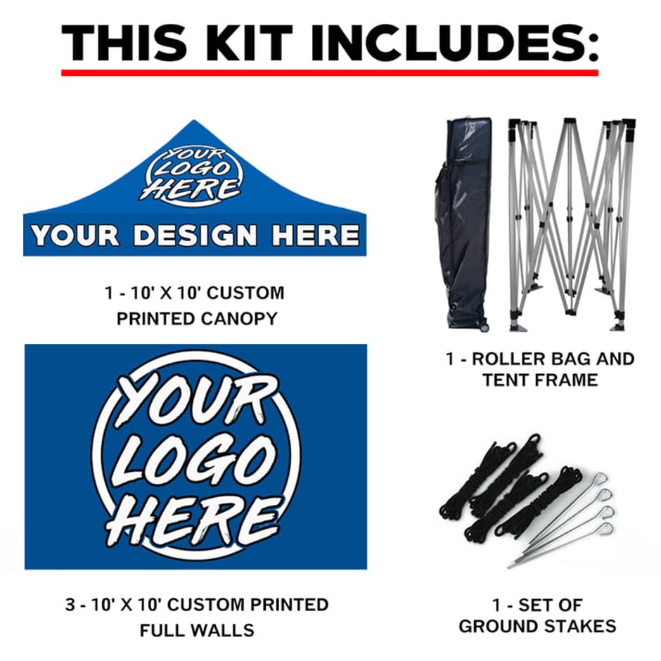 10' x 10' Custom Canopy Tent Bundle #3