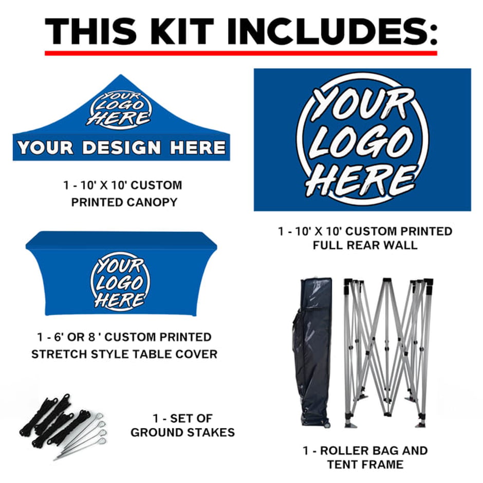 10' x 10' Custom Canopy Tent Bundle #5