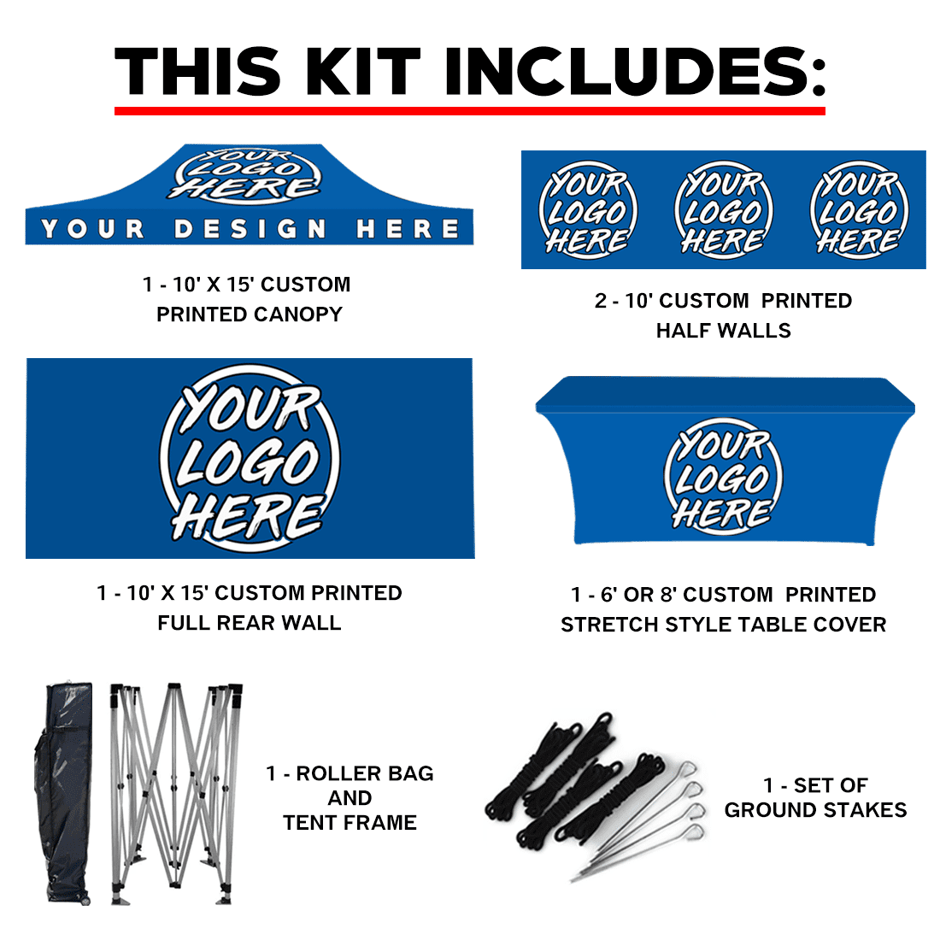 10' x 15' Custom Canopy Tent Bundle #6