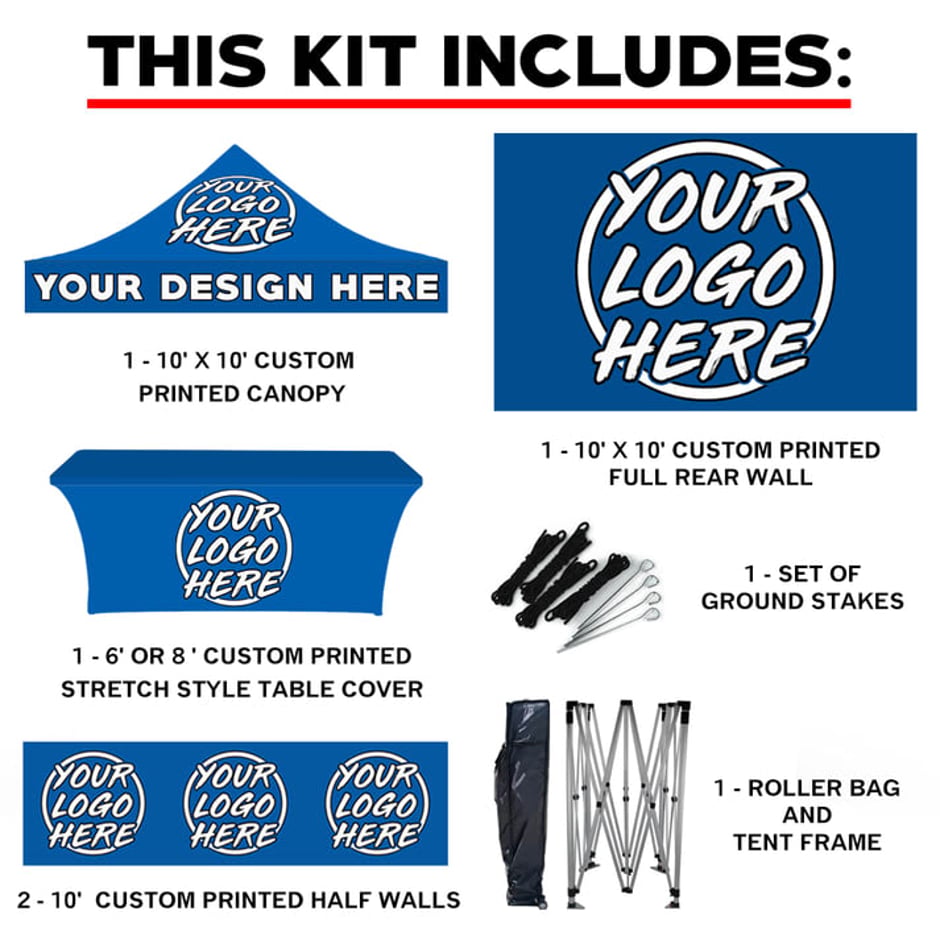 10' x 10' Custom Canopy Tent Bundle #6
