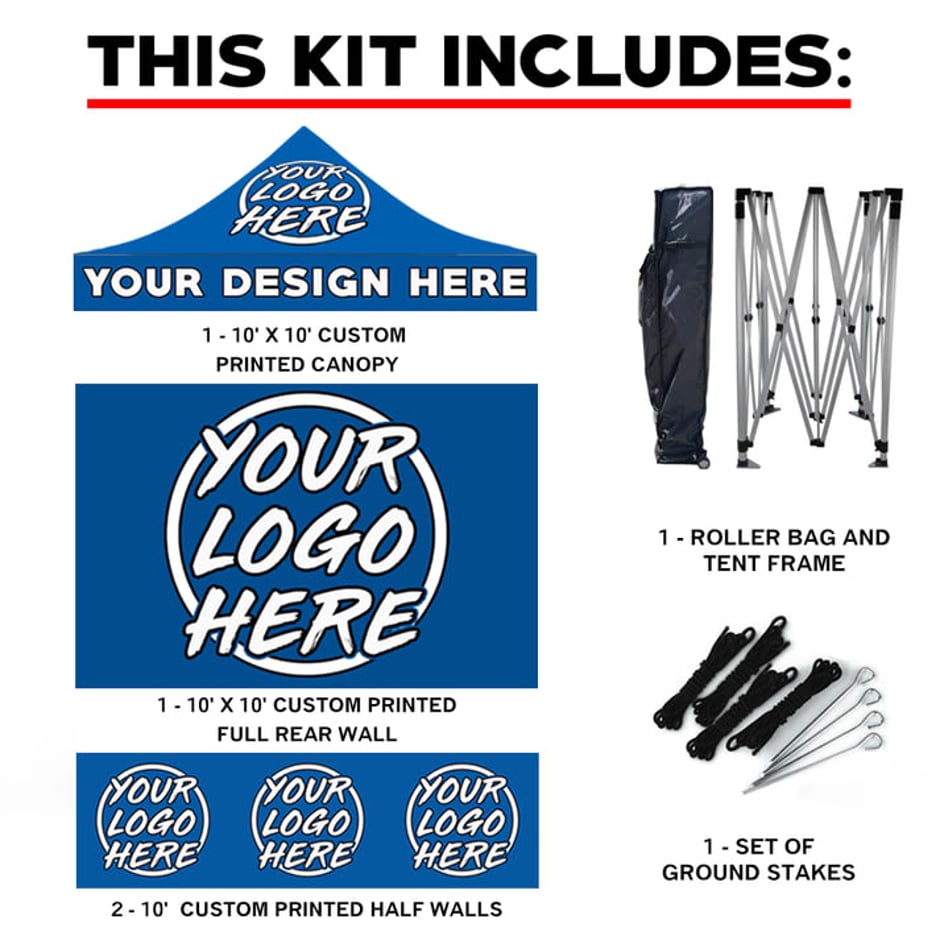 10' x 10' Custom Canopy Tent Bundle #2