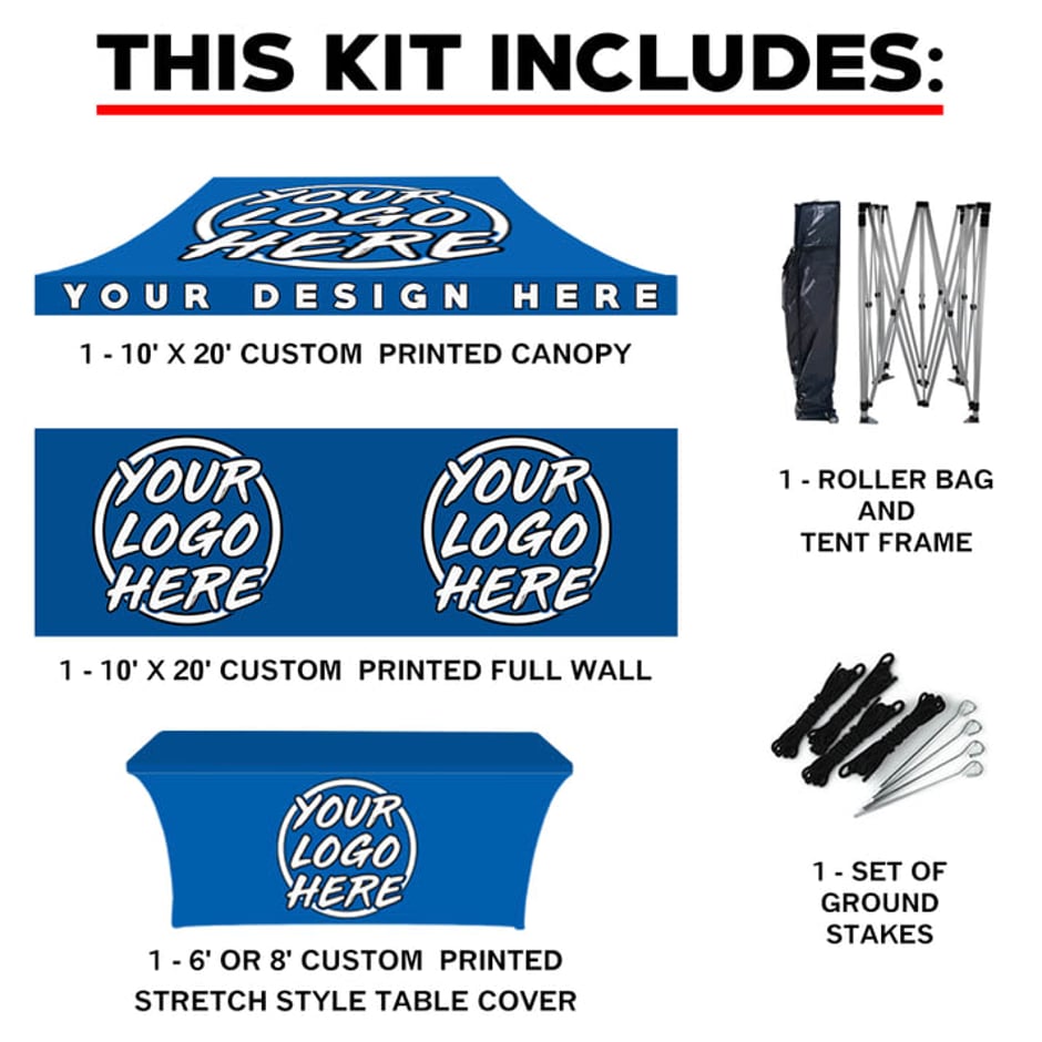 10' x 20' Custom Canopy TentBundle #5