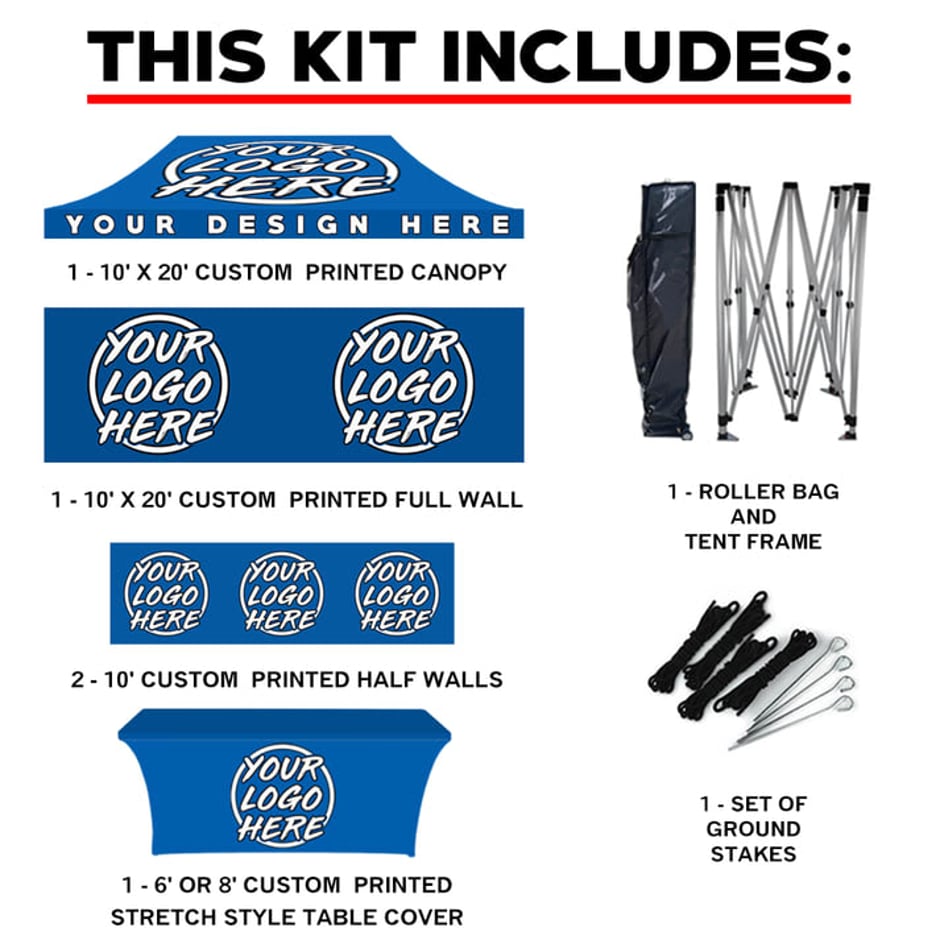 10' x 20' Custom Canopy Tent Bundle #6