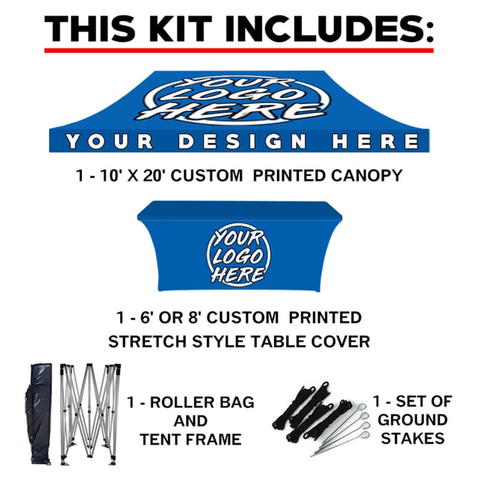 10' x 20' Custom Canopy Tent Bundle #4