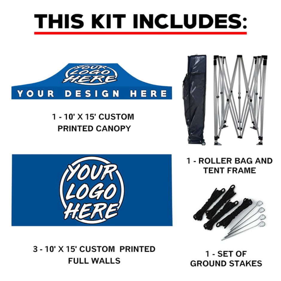 10' x 15' Custom Canopy Tent Bundle #3
