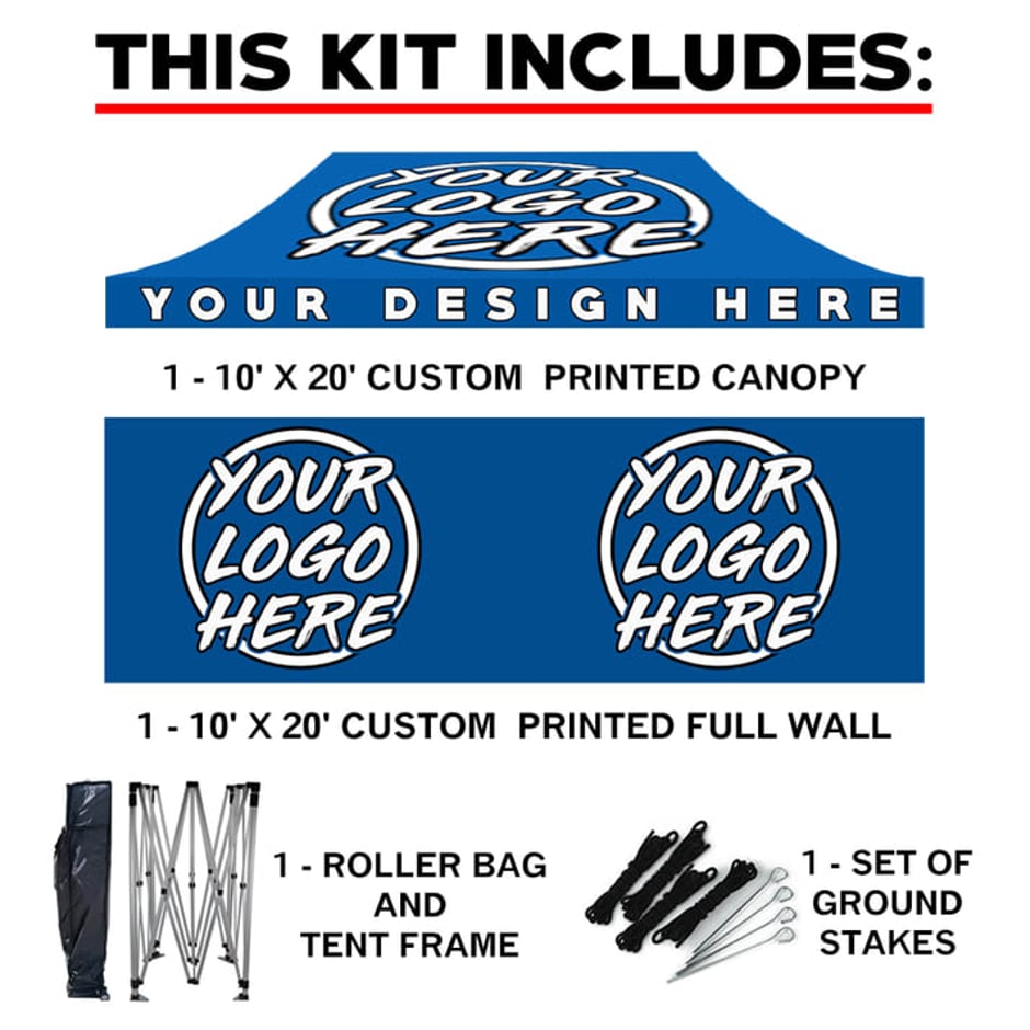 10' x 20' Custom Canopy Tent Bundle #1